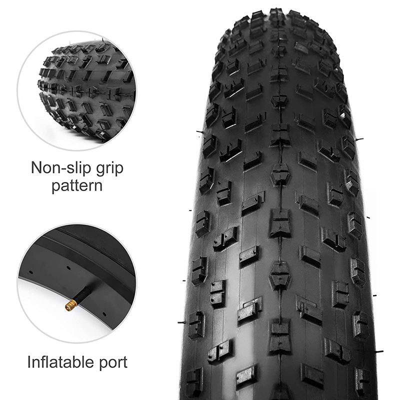 26 x 4.0 Fat Bike Tire,Folding Bead Electric Bike Tires,Compatible Wide Mountain