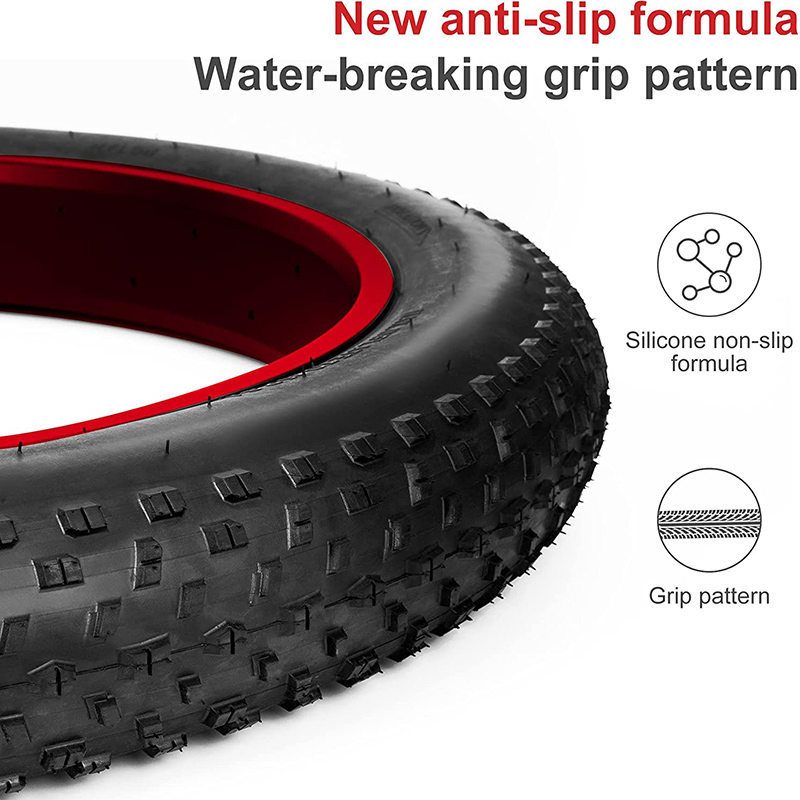 26 x 4.0 Fat Bike Tire,Folding Bead Electric Bike Tires,Compatible Wide Mountain